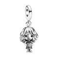 Silver Hermione character charm for DIY jewelry bracelet accessory - H41 / Standard Spec