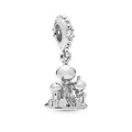 Silver palace castle charm pendant for DIY bracelets - H24 / Standard Spec