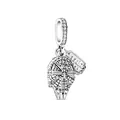 Detailed silver Star Wars Millennium Falcon spaceship charm for DIY pendant bracelets - H32 / Standard Spec