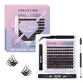 Full DIY eyelash extension kit including 120 clusters 10-18mm with bond and seal - Diy-tzyw-056 [black Four-piece Bedding Set]