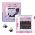 Comprehensive DIY cluster lashes extension kit with bond, seal, and remover in pink theme. - Diy-tzyw-056 [pink Four-piece Set]