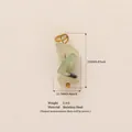 Handmade irregular pale green stone pendant with gold stainless steel loop accessory - No.23 Green Jade Look Bead