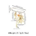 Gold ocean series safety pin brooch with octopus and fish charms - X0403 Octopus