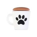 Cuenta de silicona 3D con forma de taza de café y huella para creación de joyas DIY - Taza De Café Con Huella De Pata De Perro En 3d