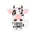 Cuenta de silicona 3D con linda vaca en taza de café para manualidades y joyería DIY - Taza De Café Con Forma De Vaca En 3d