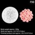 Molde de silicona aro de frambuesa para jabón artesanal y tartas de mousse, 12 cm - 2#f98 Transparente