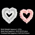Molde de silicona con forma de corazón de frambuesa para jabón DIY y chocolate - 3#f99 Transparente