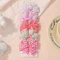 Lot de 5 barrettes à nœuds en ruban gros-grain imprimé marguerites pour bébés filles - Ensemble Couleurs Mixtes B (FJ039-5B)