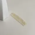 Mini cream marble acetate wide-tooth hair comb, portable and anti-static styling tool - Fairy White