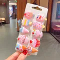 Lot de dix jolies barrettes à cheveux sur le thème des glaces et desserts pour fillettes - Style D
