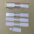 Lot d'étiquettes de prix de bijoux en forme d'haltère blanc, taille sticker 6x40mm - Blanc Carré (001) / 100 Pièces/Paquet (6x40mm)