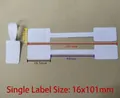 Étiquettes de prix autocollantes blanches durables pour bagues, dimensions 101x16mm - Blanc Carré (003) / 100 Pièces/Paquet (16x101mm)
