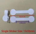 Étiquettes de prix de bijoux auto-adhésives blanches durables 13x50mm pour bagues - Blanc Rond (007) / 100 Pièces/Paquet (13x50mm)