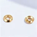 Golden S925 sterling silver spacer beads for DIY jewelry necklace components. - Round Spacer / 10 Pieces / Gold