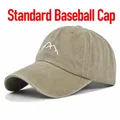 Klassieke kaki baseballpet met minimalistisch wit bergborduursel op de voorkant van de pet - Khaki (CB343-5)