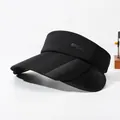 Verstellbare schwarze Outdoor Sport Sonnenblende mit einziehbarem Rand für Damen UV-Schutz - Verstellbar / Schwarz