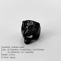 Anello gotico a testa di tigre in acciaio inossidabile nero per uomo, taglie US da 7 a 11 - US7 (54mm) / 10 Pezzi/Confezione / Nero