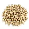 Golden smooth round ball charms with hanging loops for DIY jewelry making accessories - 4mm / KC Gold