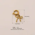 Exquisite 18K gold plated stainless steel bow charm pendant for DIY jewelry making - Bowknot Pendant