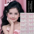 Pink bow and butterfly rhinestone face stickers for makeup decoration - Pink Bow Nose Bridge