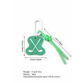 Grüner Taschenanhänger im Golf-Stil mit Karabiner aus Legierung und gewebter Kordel - Golfschläger-Anhänger