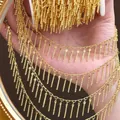 Premium gold metal fringe tassel chain DIY material for creating necklaces and bracelets - 0.5 Meters/Pack / Hanging Stick Lace Tassel Chain / Gold