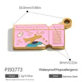 Pendentif carte d'embarquement en émail rose en acier inoxydable pour les bijoux. - Carte d'Embarquement Rose (PJ93773)