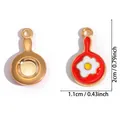 Small cartoon frying pan with fried egg alloy pendant charm for DIY jewelry making - A9-305/20*11mm/1.24g