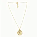 Collier pendentif spirale dorée minimaliste avec un design tourbillonnant créatif pour femmes - Or