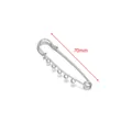 Stainless steel multi-hole safety pin 70mm for DIY jewelry brooch making accessory - 5 Holes / 70mm / Steel
