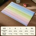 Tapis de refroidissement en gel arc-en-ciel pour animaux avec guide des tailles complet - Coussinet De Glace Carré À Dégradé De Couleurs / XL