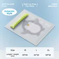 Alfombra refrescante para mascotas con pingüino, versión Antártida - Almohada Gris Antártica Con Tinte Verde / M