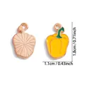 Yellow bell pepper alloy charm with dimensions for DIY jewelry making - A2-465-yellow/18*11mm/0.86g