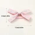 Barrette à cheveux rose brodée pour petits chiens, accessoire de 7,2 cm pour animaux - Broderie À Clip Bb - Fondation / Taille unique