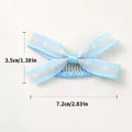 Nœud de cheveux bleu pour petits chiens et chiots, taille 7,2 cm x 3,5 cm, SKU - Broderie De Clip Bb - Fond Bleu / Taille unique