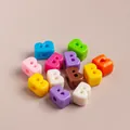 Handmade colorful acrylic letter B beads for DIY bracelet and keychain accessories - Single / Mixed Colors B