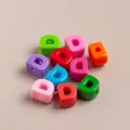 Colorful acrylic large hole alphabet letter D beads for DIY handmade jewelry crafts - Single / Mixed Colors D