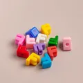 Mixed colorful acrylic letter F beads for DIY handmade jewelry and accessory making - Single / Mixed Colors F