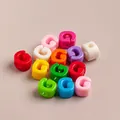 Vibrant colorful acrylic uppercase 'G' letter beads for DIY jewelry and keychain crafts - Single / Mixed Colors G