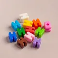 Colorful acrylic H-shaped letter beads with large holes for DIY handmade jewelry - Single / Mixed Colors H