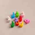Colorful acrylic 'J' letter beads with large holes for DIY jewelry crafts and accessories - Single / Mixed Colors J