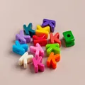 Colorful acrylic letter K beads for DIY handmade jewelry accessories - Single / Mixed Colors K