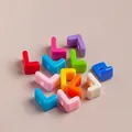 Premium colorful L-shaped acrylic large hole beads for DIY jewelry and charm making - Single / Mixed Colors L