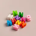Colorful acrylic large hole letter N beads for DIY bracelet and jewelry making - Single / Mixed Colors N