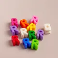 Assorted colorful acrylic letter R beads with large holes for DIY jewelry craft making - Single / Mixed Colors R