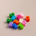 Vibrant colorful acrylic S-letter large hole beads for DIY jewelry making and accessories - Single / Mixed Colors S