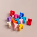 Colorful acrylic T-shaped large hole beads for DIY bracelet and keychain accessories - Single / Mixed Colors T