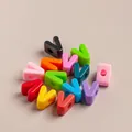 Mixed colorful acrylic alphabet V letter beads for DIY handmade jewelry accessories - Single / Mixed Colors V