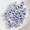 Lavender pearlescent acrylic alphabet beads for DIY jewelry making and keychains - Single / Purple Mixed Letters