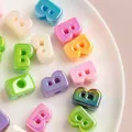 Assorted colorful pearlescent acrylic letter B beads for DIY jewelry and crafts - B [color Plating Mixed Colors] / Single